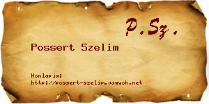 Possert Szelim névjegykártya